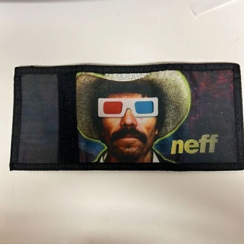 Neff Trifold Velcro Wallet , Cowboy wearing 3d glasses